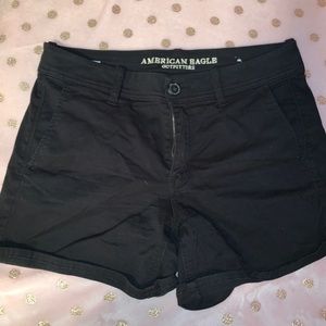 american eagle black shorts